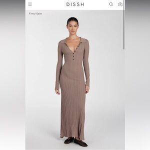 SYLVIA TAUPE POLO KNIT
MIDI DRESS